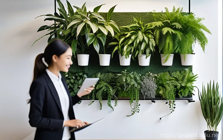 사무실에서 키우기 좋은 식물 - **Prompt 2: Modern Office Entrance with Air-Purifying Plants**
    "A spacious, contemporary office ...